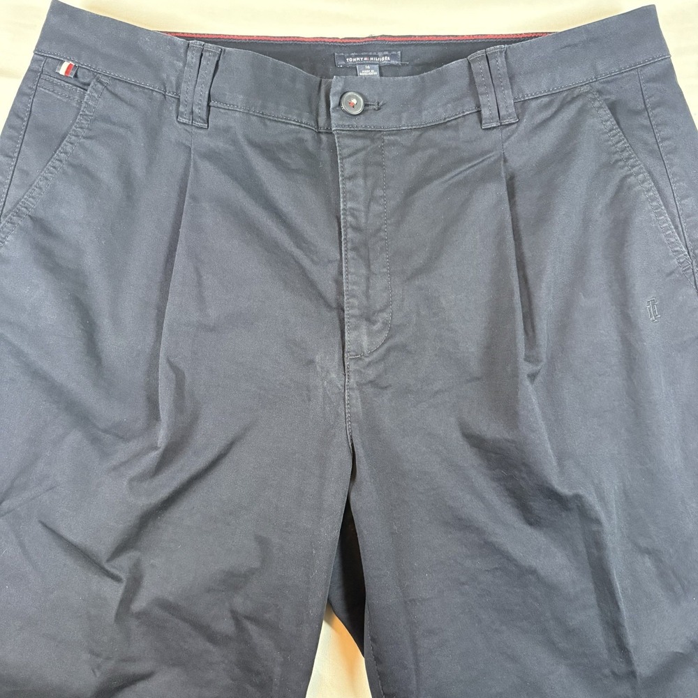 Tommy Hilfiger Women's Straight Leg Pants Size 16 Navy Blue Stretch - Picture 2 of 12